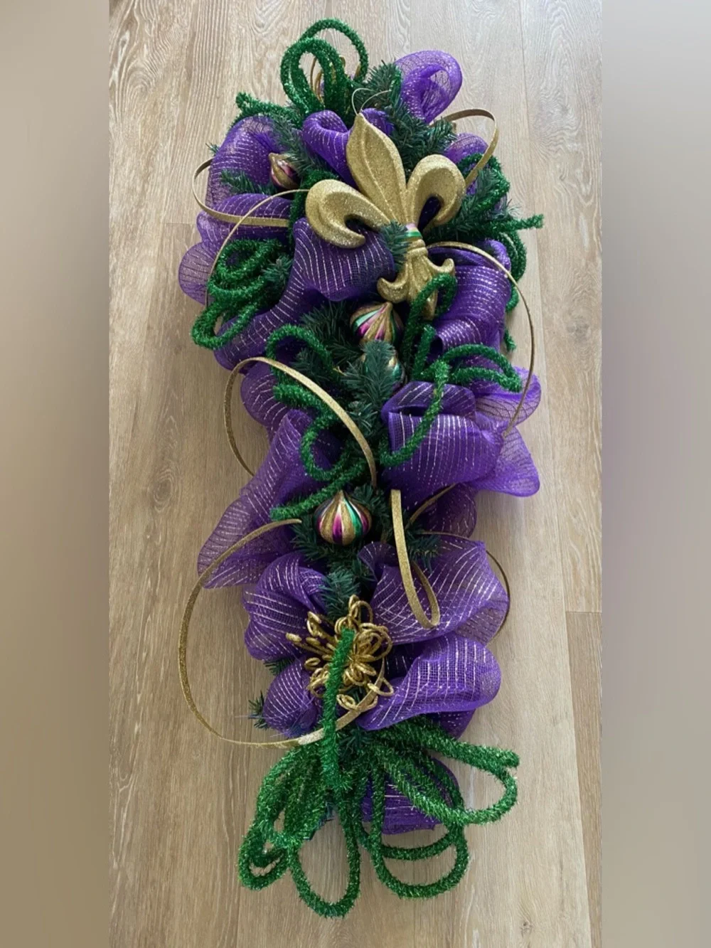 💜💚💛 Large Mardi Gras Decorative Swag 💜💚💛